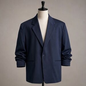 New NovaMen Mens Black Single Button Blazer Jacket Size Large NWT Oversized